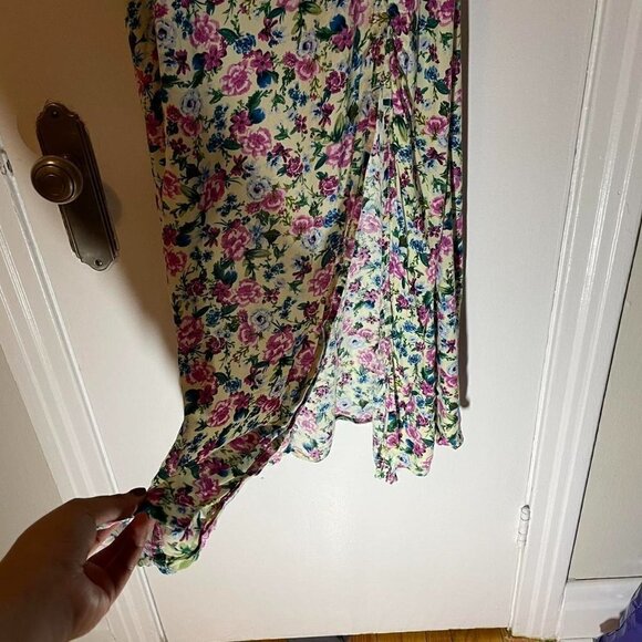 ZARA FLOWER PRINTED MIDI DRESS SIZE M - Picture 8 of 12